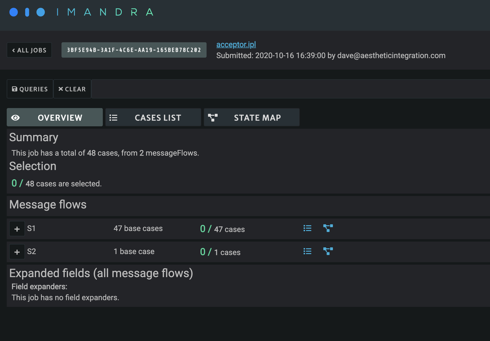 Overview page in IPL web UI