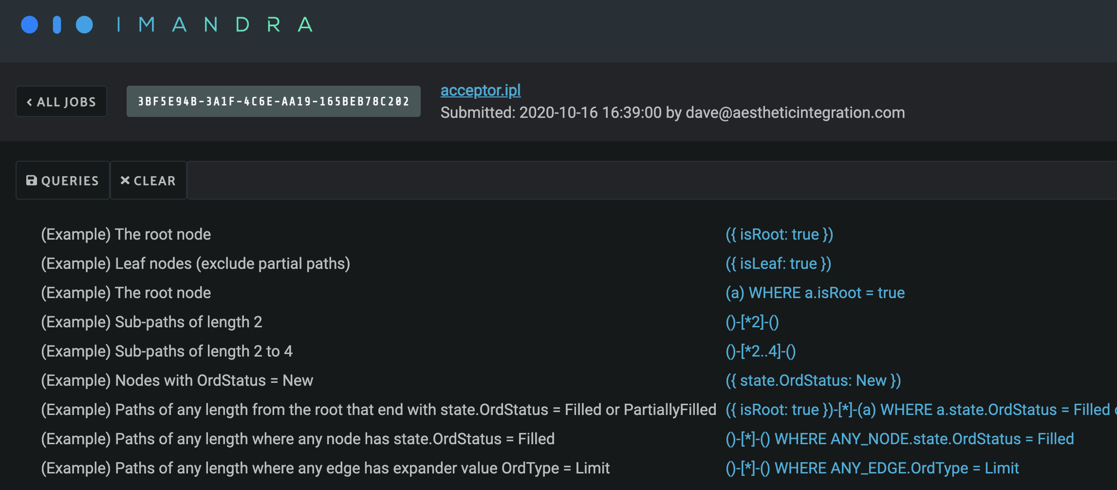 Graph queries UI in IPL web services